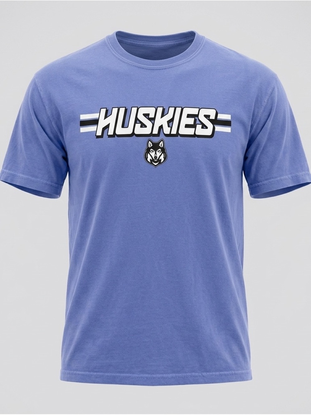 Comfort Colors Huskies Graphic T-Shirt Men’s XL Purple Garment Dye Cotton